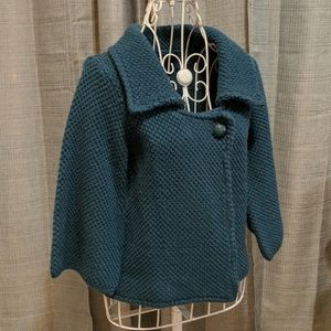 Arden B super preppy teal cardigan